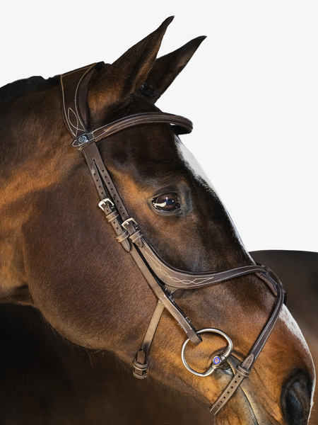 障害用頭絡 馬に優しいメキシカン鼻革 ブラック/ブラウン PS of Sweden - 画像 (5)