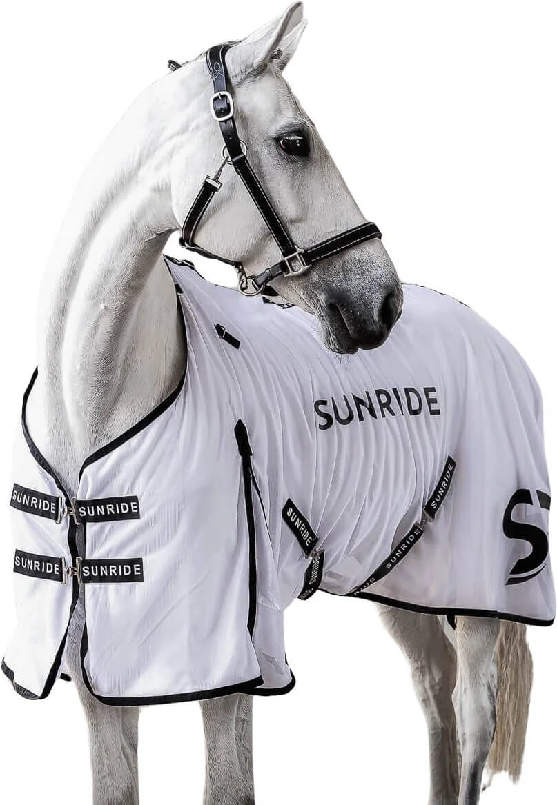 虫除け馬着 ネックパート付き ホワイト Sunride - 画像 (5)