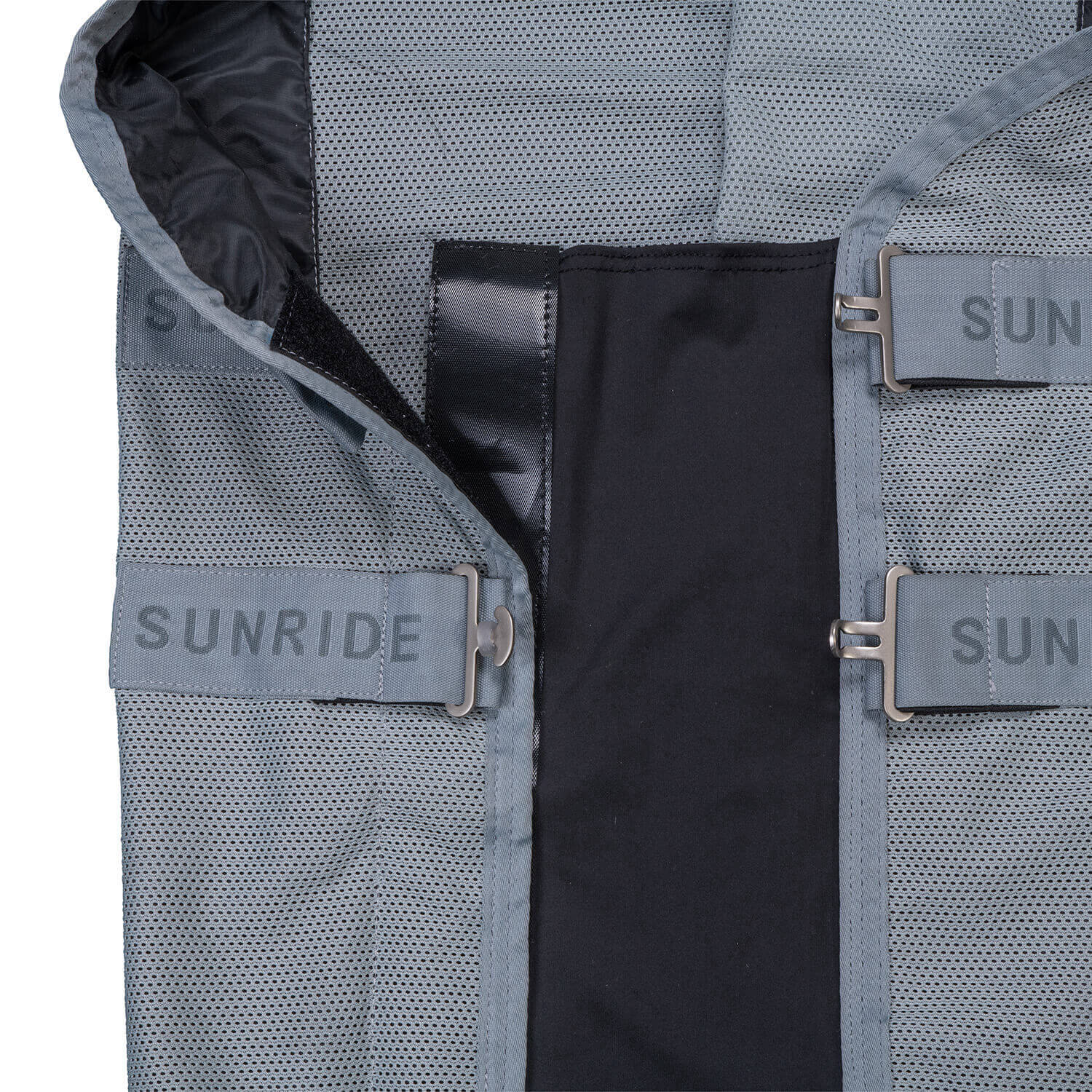 虫除け馬着 UVカット ライトグレー ネックパート付き Sunride - 画像 (4)